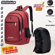 35L Men's and Women's Denim Backpack - Waterproof, Neat Stitching, Raincover Package