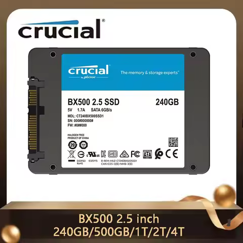 Crucial BX500 2.5-inch solid state drive 240G 500GB 1T 2T 4T SATA3.0 interface read speed 540MB/S de