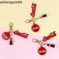 ANHENGXIN Coke Bottle Keychains Doll Accessories Cute Bag Trinket Car Pendant Coke Bottle Cola Cover