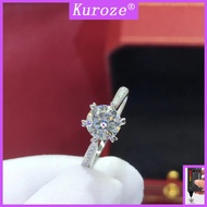 [GRA]D Color Moissanite Ring Female Pt950 Platinum