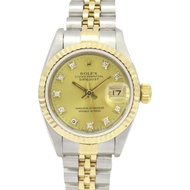 香檳鑽錶盤 18K黃金 不鏽鋼 鑽石 Datejust 10PD 腕錶【ROLEX 勞力士】 69173G