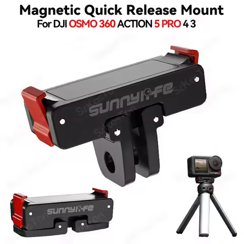 Magnetic Adapter for DJI OSMO Action 5 Pro OSMO 360 Mount 1/4 Screw Mount Bracket For DJI Action 3 4