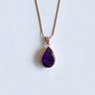 寶石系 天然礦石 紫舒俱徠 925純銀 項鍊