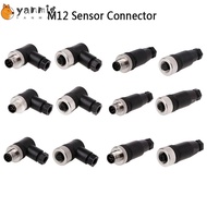 YANMIG M12 Sensor Connector, Male Female Socket Sensor Plug M12 Aviation Plug, Waterproof Connector 