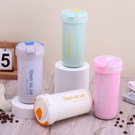 430ml stainless steel thermos water bottle with straw and tea filter