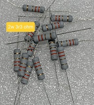 10BUAH RESISTOR 2WATT 3.3 OHM 3R3 OHM 2 WATT 33 OHM