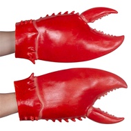 NEW Lobster Head Mask Funny Animal Crab Claws Gloves Funny Hands Weapon Props Halloween Carnival Par
