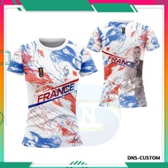 France Jersey Casual Short SleeveWanita/ France World Cup T-Shirt