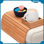 [Direrxa] Bamboo Couch Cup Holder Decoration Couch Drink Holder Foldable Flexible Storage Portable f