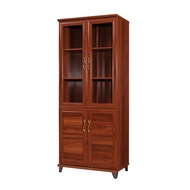 ส่งฟรี!! ชั้นวางหนังสือ โชว์ของ บานกระจก มีกุญแจล๊อค รุ่น F88