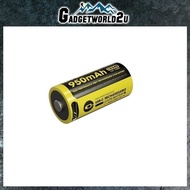 Nitecore RCR123 16340 950mAh 3.6V 2A USB-C High Performance Rechargeable Li-ion Battery NL169R