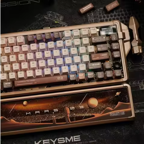 KeysMe Mars03 Metallic/Silica Quicksand Keyboard Wrist Rest Custom Personalized Ergonomic Hand Rest 