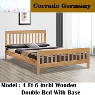 LOUISA SUPER SINGLE WOODEN BED B3 4ft 6 inchi /Super Single Bed Frame /Katil Kayu Super Single /Suoe