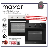 Mayer MMDO9 /MMDO9-MB 75L Built-in Mechanical Oven, 60cm | FREE Installation