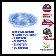 Colourfish 4.5mm Crystal Clear Pvc Tube 3m/5m/10m