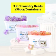 【New Product】30pcs/Container 3 In 1 Laundry Capsules Washing Detergent Gel Beads Cloth Liquid Wash S