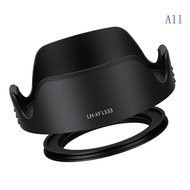 All Black ABS Lens Shade for XC13-33mm Lens 49mm Thread Support and Flower Shape Form for Street Tra