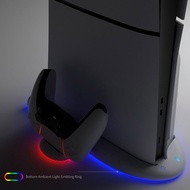 Dobe Multifunctional Charger Cooling Stand Dock Fan Stick Controller USB PS5 PS5 New Slim Digital Disc Edition LED RGB Ambient Light