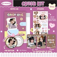 HEARTS2HEARTS CRUSH KIT II NOTEBOOK - PIN - STICKER - PHOTOCARD UNOFF HEARTS2HEARTS
