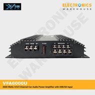 ▥ ☽ ✓ XxxV18 VFA6000U 3600 Watts 4/3/2 Channel Car Audio Power Amplifier with USB/SD Input