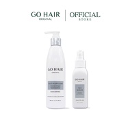 (1เซ็ต) Go Hair Set หยุดผมร่วงเร่งผมยาว บำรุงเส้นผมให้แข็งแรง เส้นผมเปราะบาง โกแฮร์ | เซ็ต Go Hair Anti Hair Loss Shampoo 300ml. + Go Hair Neo Serum 80ml.