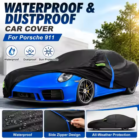 Waterproof Dustproof Sun Protection Car Cover For Porsche 911 - Side Zipper Design