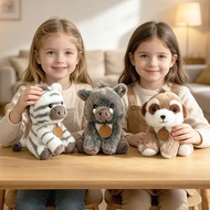 18cm Stuffed Toy Wild Boar Lion Elephant Hyena Meerkat Zebra Plush Toy Doll Toy Birthday Valentine C