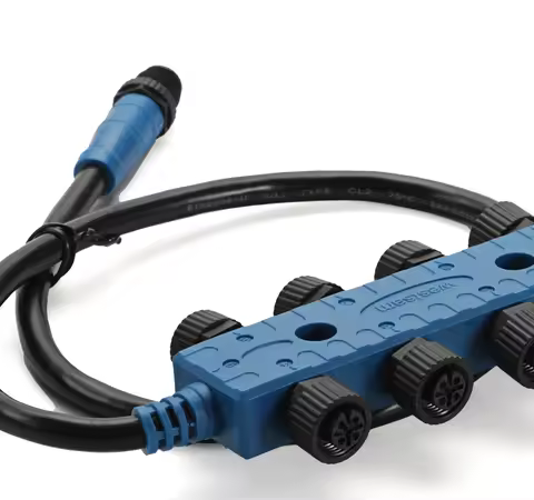 NMEA 2000 T Connector 3 4 5 6 7 8Port 5Pin M12 Thread IP67 Waterproof NMEA 2000 (N2k) T-Connector fo