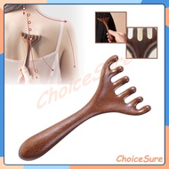 Meridian Massage Comb Sandalwood/ Small Scratcher Head Scratcher Golden Sandalwood Six Tooth Comb