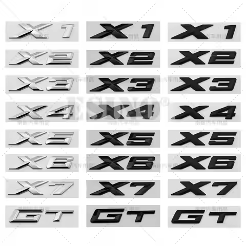 Car Styling 3D ABS Rear Trunk Emblem X1 X2 X3 X4 X5 X6 GT Car Badge Adhesive Emblem for BMW F48 F39 