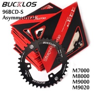 BUCKLOS 96BCD-S Bicycle Chainring Asymmetrical 96BCD Bike Chainwheel 32/34/36/38T MTB Chain Ring for