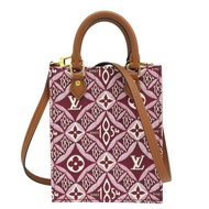 酒紅色 帆布 Petit Sac Plat 1854 肩背包 M69846 [LV Louis Vuitton 路易威登] M69846