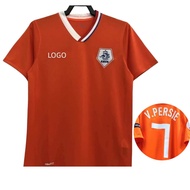 2008 Netherlands Home Retro Edition  Football Jersey Short Sleeve Men's T-shirt #7 V.PERSIE