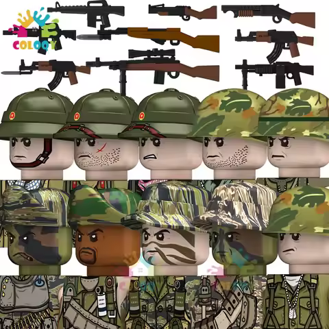 Toys Vietnam Wars Building Blocks US Soldiers Vietnam Infantry Mini Action Figures Toys For Birthday