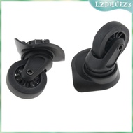 [lzdhuiz3] 2 Pieces Luggage Suitcase Replacement Wheels, Rubber Swivel Caster Wheel A90