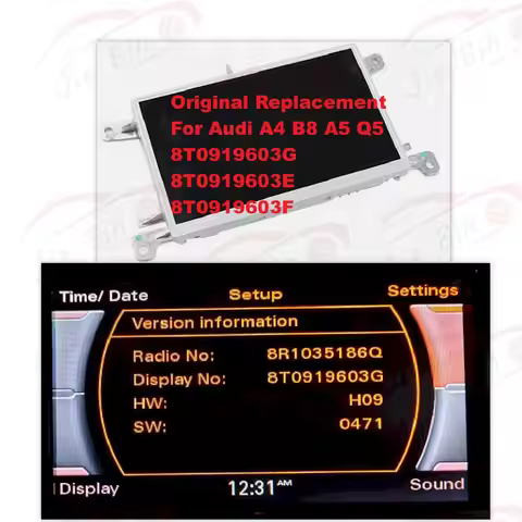 Original 8T0919603G 8T0919603F 8T0919603E For Audi A4 B8 A5 Q5 2010 12 2015 Replacement Display 6.5"