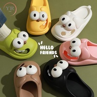 Women Cartoon Big Eye Dog Slippers Women Home Bathroom Slippers Anti-Slip Cartoon Slippers Thick Bot