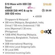 M1 Maxx (Geenet & Changi Mobile Merged) $10 Plan: 400GB SG/MY Data + 16GB Roaming + 300 IDD Mins + 5