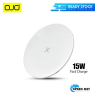 OJD-61 Wireless Qi-Certified 15W Fast Wireless Charger For Iphone Samsung S10, Note10 & Android Supp