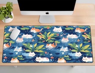 Cute Cat Desk Mat,Animal Desk Mat, Gaming Mouse Pad, Large Mousepad, Keyboard Mouse, Mat Desk Pad for Work Game Office