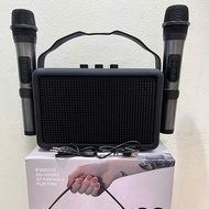 LOA KARAOKE M4 PRO KÈM 2 MIC KHÔNG DÂY BASS CĂNG MIC THU TỐT CÔNG SUẤT 40W