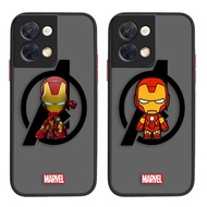 Skin Feel Cell Phone Case Matte Phone Cover Shockproof Shockproof Avengers Charactor Ironman Cute Cartoon For OPPO Reno Z 2 3 4 5 F SE Pro 5G Reno 5 Pro Plus 6 7 8 Z Pro Plus 4G 5G