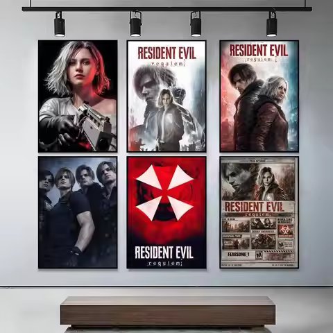 R-Resident Evil Requiem Grace Leon H Poster Decoration Bedroom Home Wall Sticker Prints Painting Liv