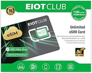 EIOTCLUB eSIM Card for Android Unlocked Phones, Unlimited eSIM Downloads, Global Travel eSIM for Eur