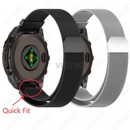 Metal Milanese Magnetic Strap Watchband for Garmin Fenix 8 51mm 47mm/ 7X pro / 6 / 5X Plus / Fenix3 