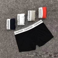 Ready Stock Cci White Edge New Boxer Men's Pure Cotton Boxer Briefs Letter Solid Color Pants Shorts 