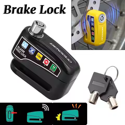 Motorcycle Alarm Wheel Disk Brake Lock with Keys Bicycle Alarm Disc Brake Electric Lock Anti Theft M