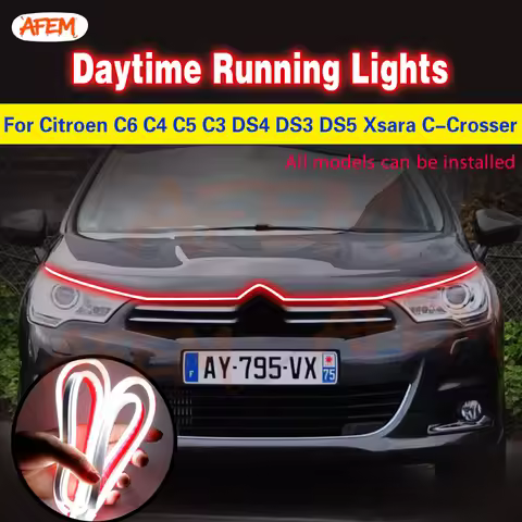 C4 Citroen Fog Light For Citroen C6 C4 C5 C3 DS4 DS3 DS5 Xsara C-Crosser Waterproof Flexible Daytime