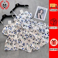 Women's 2-piece set, women's 2-piece summer silk set, clearance price, women's QC silk set