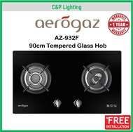 Aerogaz 90cm 2 Burner Tempered Glass Cooker Hob Stove Az-920F